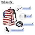 thumbnail image 4 of Vsdgher Vintage American Flag Print Canvas Backpack Travel Rucksack Unisex Knapsack 15.7/17.7Inch Laptop Backpack for Work,College -Medium, 4 of 5