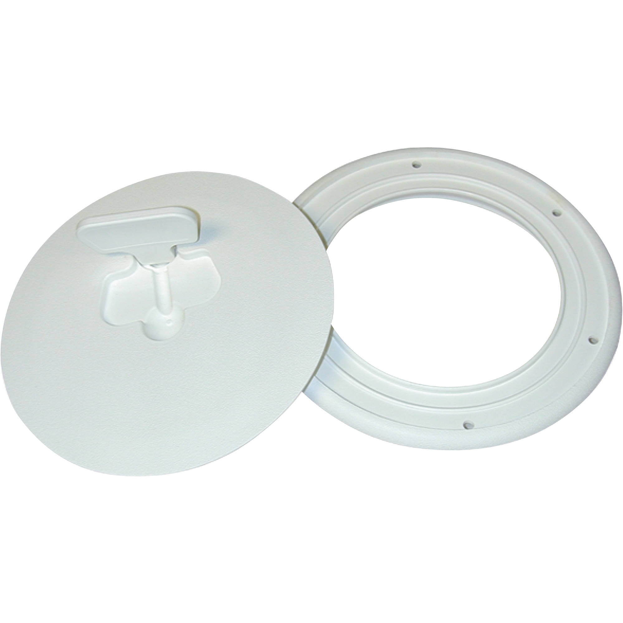 TH Marine Quick Release Deck Plate 8" Diameter, Polar White