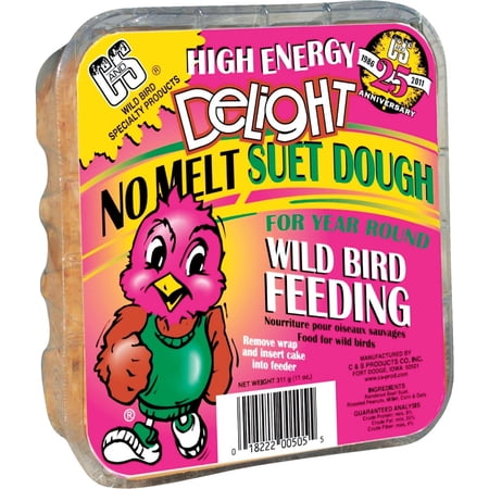High Energy Delight Bird Suet Cake - No Melt, High Energy, Wild Bird - Single Piece, 11 oz