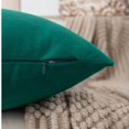 thumbnail image 5 of Juego de 2 fundas de almohada decorativas de terciopelo, parches blancos y verdes oscuros con fundas de almohada de cuero dorado, cojín de 18 × 18 pulgadas, 5 of 5