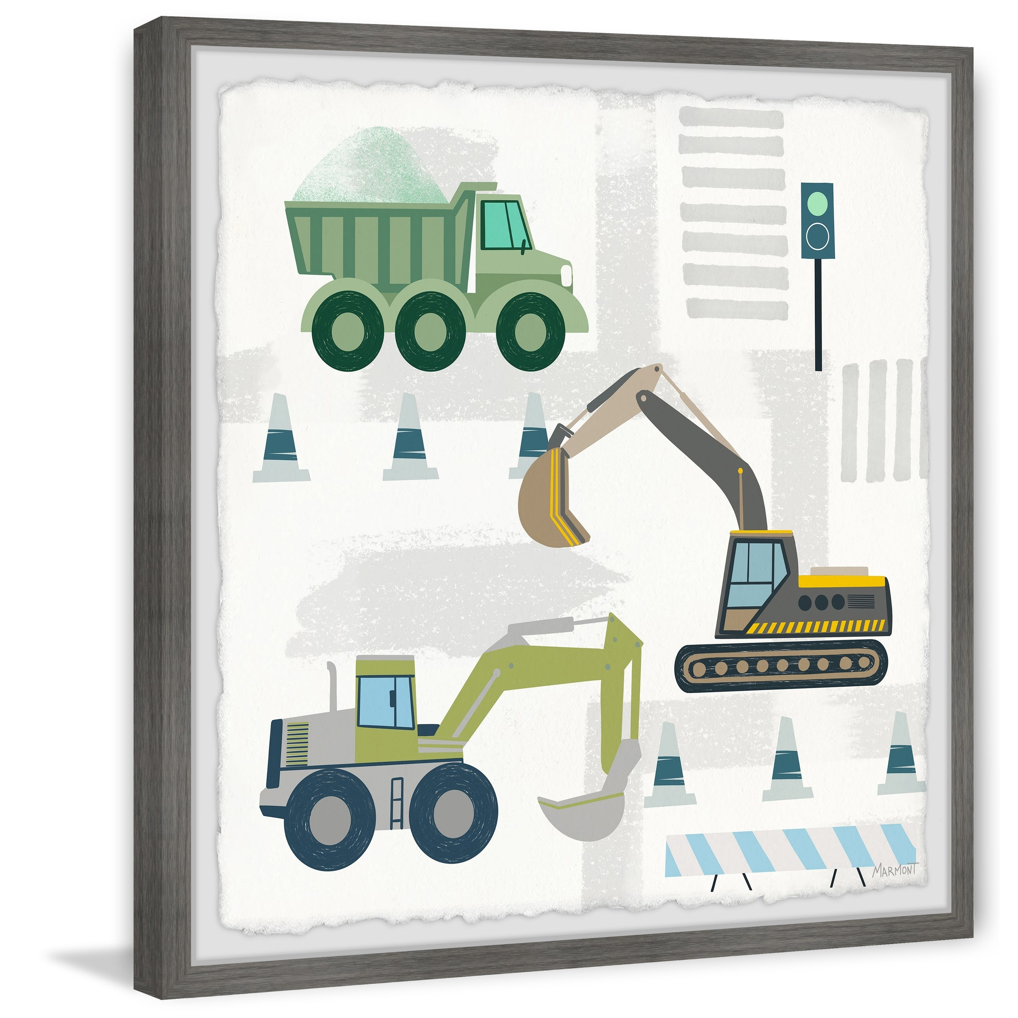 Marmont Hill Printed Construction Framed Art Print, 32" x 32"