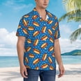 thumbnail image 3 of Balery Hot Dog 1 Camisas hawaianas de manga corta para hombre, camisas playeras de corte holgado, camisas de vacaciones con botones,Medium, 3 of 7