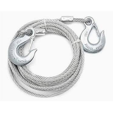 5/16-in X 20ft Galvanized Wire Rope with Tow Hooks On Both Ends