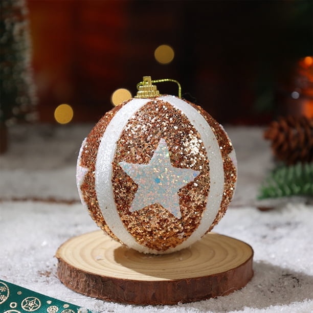 Adorno para árbol de Navidad | Bolas colgantes de espuma | Decoración festiva para árbol, corona o guirnalda | Decoraciones de temporada ligeras y duraderas | Juego de 1