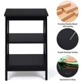 thumbnail image 3 of Yardi Yard 3-Tier X-Design Nightstands with Storage Shelves for Living Room Bedroom-Black, Side Table, Chairside Table Narrow End Table for Bedroom Living Room Kitchen, 3 of 6
