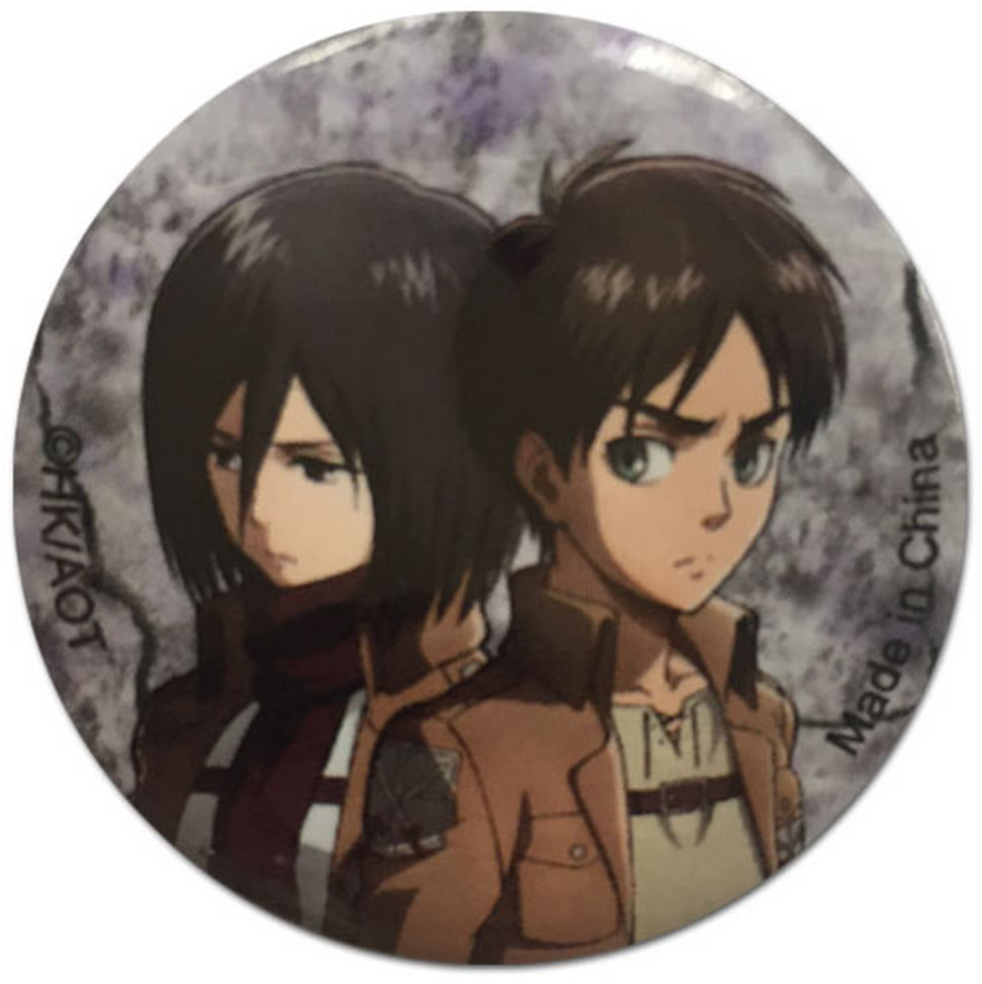 Attack On Titan- Mikasa And Erin Button - Walmart.com