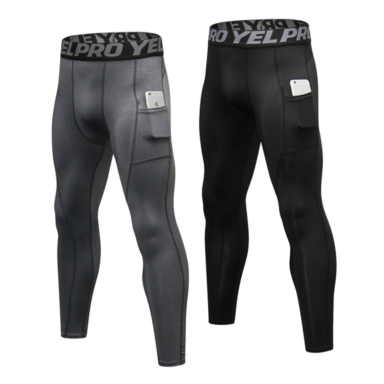 Men Compression Pants Athletic Base Layer Bottoms Cycling Running Workout  Tights