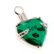 thumbnail image 1 of Collar con colgante de urna de cremación con forma de corazón de cristal, 1 of 9
