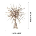 thumbnail image 2 of Christmas Tree Topper, 11.8 in x 9.4 in x 9.4 in, Iron, for Shelf, Mantel and Table Display, Gold, 2 of 7