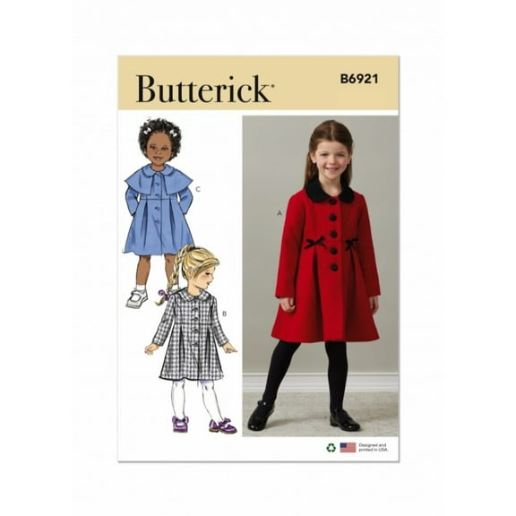 Butterick Sewing Pattern 6921 Kids CDD (2-3-4-5)