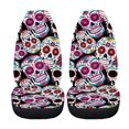 thumbnail image 2 of XYZCANDO Skull Pattern Car Seat Covers for Man Durable Car Front Seat Covers Soft Protector, for SUV Sedan Truck, 2 of 5