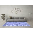 thumbnail image 3 of Ahgly Company Machine Washable Indoor Rectangle Abstract Blue Modern Area Rugs, 8' x 10', 3 of 4