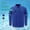Blue, variant on Mens Detachable Sleeve Conditioning Clothing USB Charging Fan Long Sleeve Rash Guard Outfit for Swimming Fishing