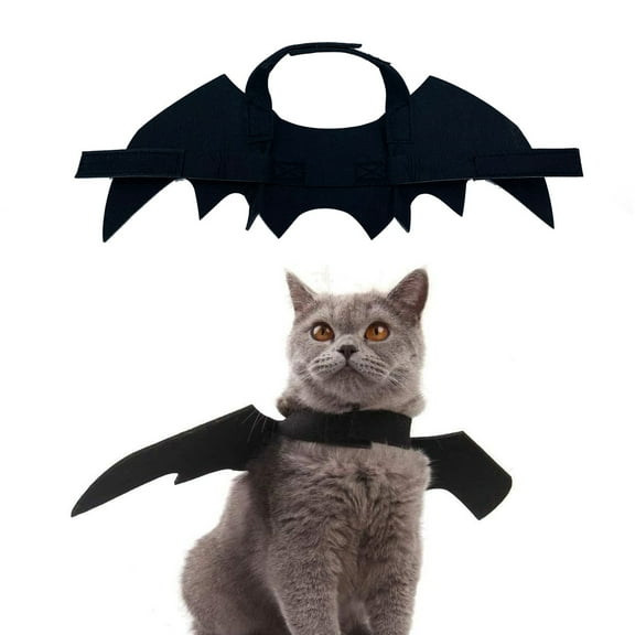 Dserhfy Cat Bat Wing Pet Cosplay Bat Costume Felt Dog Cat Bat Wings Apparel for Halloween Party Dress Up Accessory