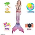 thumbnail image 3 of 4PCS Mermaid Tails for Swimming for Girls Kids Mermaid Swimsuit Costume Princess Bikini Set Bathing Suits_Special Gift, 3 of 5