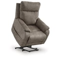 thumbnail image 5 of Signature Design by Ashley Crestmeade Power Lift Recliner Chair with Heat, Massage, USB Charging - Fossil Gray Faux Leather Electric Lift Chair, 5 of 9