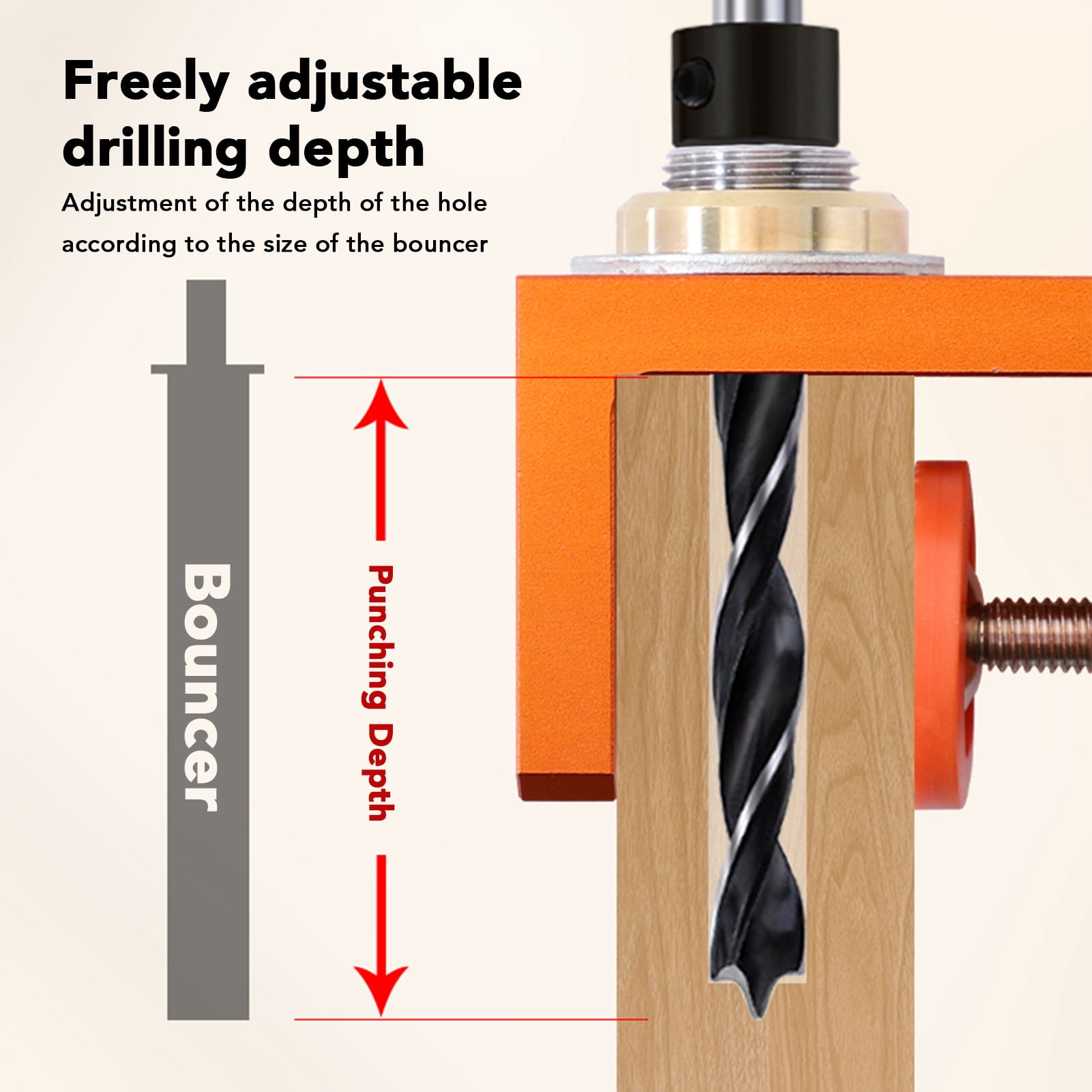 BOKYAN Pocket Hole Jig Aluminium Alloy 8mm 10mm 12mm Wood Dowel Drilling Template Drill Guide Puncher Locator Tool
