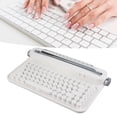 thumbnail image 4 of Typewriter Keyboard, 86 Keys Retro Cute Round Keycaps Portable Keyboard Recess Design Mini White  Keyboard With Integrated Stand For Tablet Smart Phone, 4 of 8