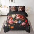thumbnail image 2 of Feelyou Vintage Rustic Flower Twin Bedding Sets 7-Piece, Old Fashion Artwork Bedding Comforter Set, Teens Adult Women Girls Reversible Sheet Sets, Luxury Bedroom Decor, 2 of 7