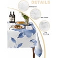 thumbnail image 3 of Blue Floral Spring Tablecloth Rectangle Table Cloth 60x120, Waterproof Tablecloth Outdoor Table Cloth, Retro Watercolor Botanical Summer Washable Table Cover for Kitchen Dinning Party, 3 of 8