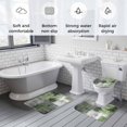 thumbnail image 5 of Sage Green Grey Bath Mat 3 Piece Bathroom Rug Set, Modern Oil Painted Abstract Art Aesthetics Non Slip Bath Rug Contour Mat and Toilet Lid Cover, Absorbent Shower Mats Soft Bath Rugs and Mats Sets, 5 of 8