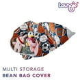 thumbnail image 5 of Bean Bag Covers Sport Black Microfiber 55"x35" Microfiber Storage, 5 of 7