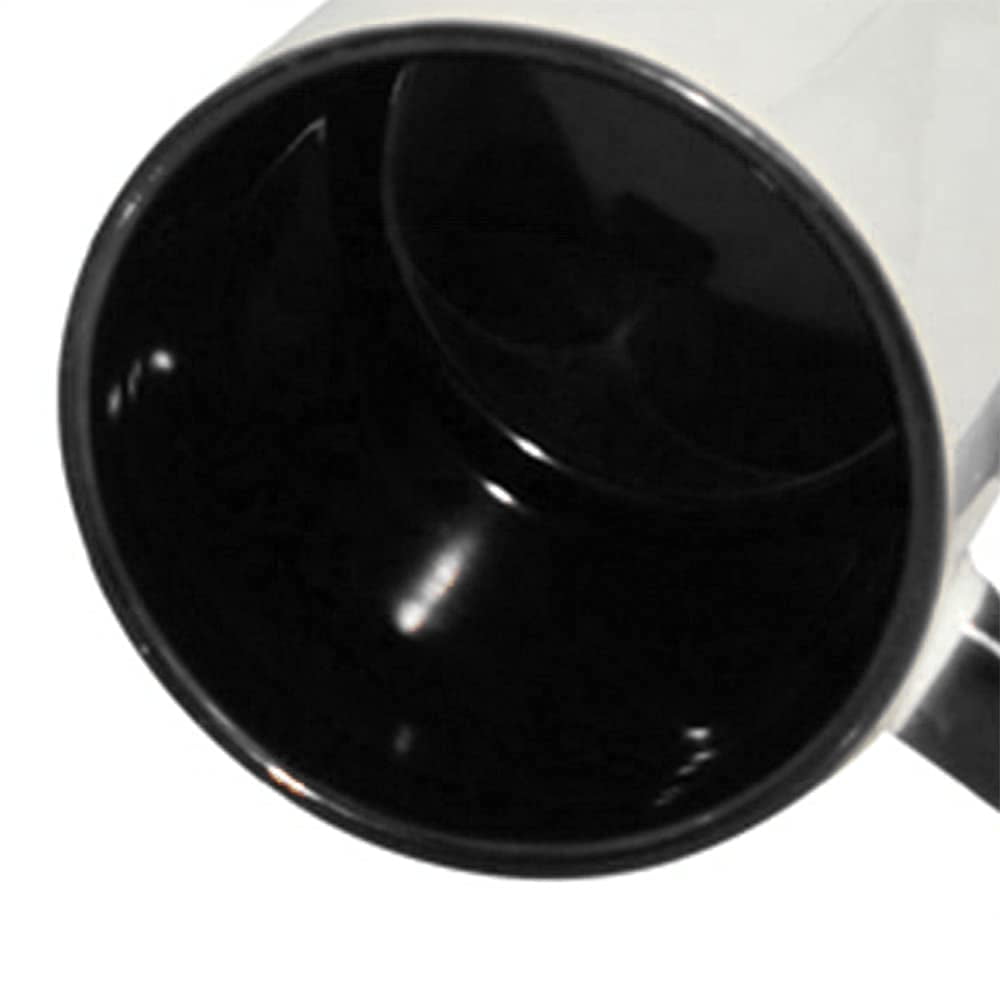 MR.R 11oz Set of 6Sublimation Blanks Dishwasher Ceramic Coffee Mugs with Black Color Mug Inner and Handle Drinking Cup Mug For Milk Tea Cola Water