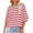 Pink, variant on jjayotai Women's Casual 3/4 Sleeve T-Shirts, Fall Loose Round Neck Cute Tunic Tops Basic Tees Blouses Striped Pullover