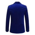 thumbnail image 2 of Men's Velvet Blazer Slim Fit Solid Tuxedo Jacket Business Casual Blazer 26s, 2 of 5