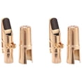 thumbnail image 1 of 2X Golden Sax Saxophone Mouthpiece with Cap And Ligature Musical Instruments Parts, 1 of 7