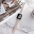 thumbnail image 2 of Compatible con Apple Watch Band 41 mm 40 mm 38 mm mujeres, correa delgada y delgada de cuero genuino de grano superior con el último diseño de doble clavo para iWatch Series 7 6 5 4 3 2 1 SE, 2 of 5