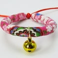 thumbnail image 2 of Collar ajustable para perro y gato, collar de corbata estampado con campana para accesorios para mascotas(A-2 (XS)), 2 of 2