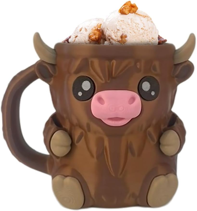 Ohphnt Highland Cow Ice Pint Holder,porte-pinte À Glace Motif