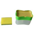 thumbnail image 1 of Dispenser Soap Dispenser Box ABS Press Type Sponge Holder Washing Tool for Kitchen Countertop, 1 of 4