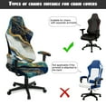 thumbnail image 6 of Jiueut Blue White Golden Marble Pattern Gaming Chair Cover with Armrest Cover, Stretch Computer Chair Slipcovers Anti Dust Gaming Rotating Chairs Protection with Zipper, 6 of 7