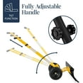 thumbnail image 5 of 48in Heavy-Duty 2-Wheel Snow Pusher Hand Plow for Snow Removal w/Wheels, Adjustable Handle, Blade Angle - Yellow, 5 of 14