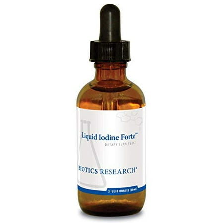 Biotics Research Liquid Iodine Forte Supports Healthy Thyroid Function, maintains Healthy Iodine Levels, Provides metabolic Support, Potent antioxidant. 2 Fluid Ounces