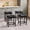 Black, variant on edx Bar Stools Set of 2, Modern Counter Height, 24 Inch Kitchen Barstools with Metal Base, PU Leather Saddle Seats for Kitchen Island, Gray