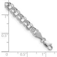 thumbnail image 2 of 10k White Gold Lite 5mm Double Link Charm Bracelet Link Charm Bracelet for Women - 2.7 Grams, 2 of 2