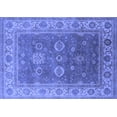 thumbnail image 1 of Ahgly Company Machine Washable Indoor Rectangle Oriental Blue Traditional Area Rugs, 5' x 7', 1 of 4