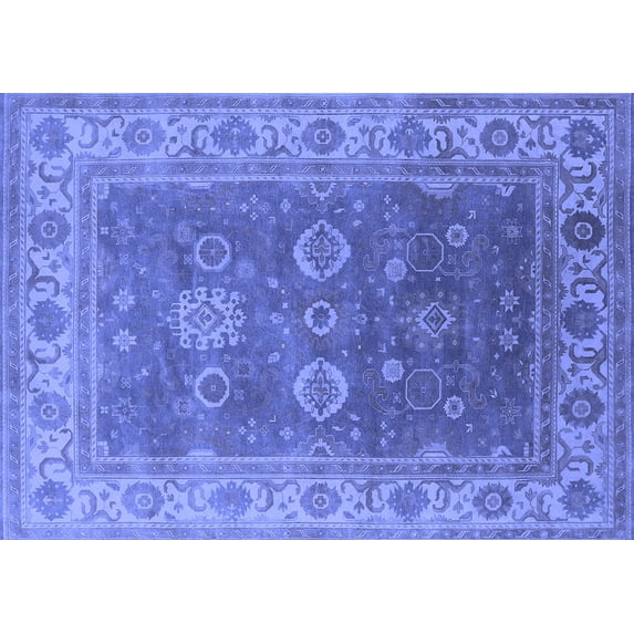 Ahgly Company Indoor Rectangle Oriental Blue Traditional Area Rugs, 8' x 12'
