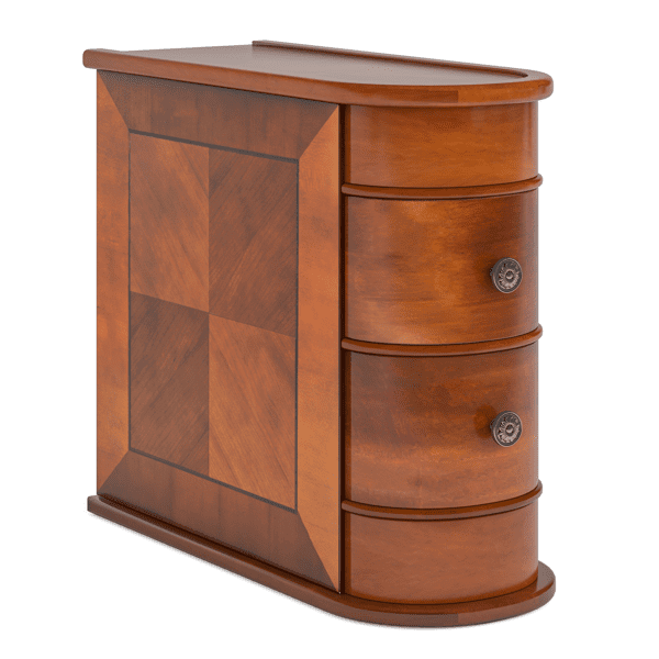 1pc Solid Wood Bedroom Bedside Table with 2 Storage Drawers | Solid Wood Side Table, Suitable for Living Room And Bedroom | Finished Product No Assembly Required
