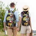 thumbnail image 4 of Goofa The Nightmare Before Christmas Pattern Durable Canvas Daypack - High-Quality Vintage Backpack, Compact & Versatile for Travel and Everyday Use-Small, 4 of 5