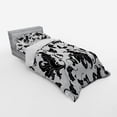 thumbnail image 2 of Ambesonne Floral Bedding Set 3 Pcs, Abstract Leaf Ivy Swirl, Twin, Pale Grey White, 2 of 2