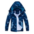 thumbnail image 6 of Boys Windbreaker Jacket Hooded Lightweight Windroof Water-resistant Outdoor Coats for Kids Jackets for Kids Preppy, 6 of 9