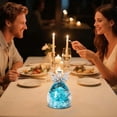 thumbnail image 3 of Natural Immortal Flowers Valentines Day Gifts, Angel Figurines Glass Cover with Preserved Forever Real Rose, Glowing Love Decorations Romantic Angel Flowers Gifts for Women, 1Pc(Blue1,3.9x3.9x5.9"), 3 of 7