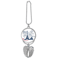 thumbnail image 1 of Eiffel Tower France Paris Line Drawing Silver Wing Car Pendant Decoration, 1 of 4