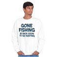 thumbnail image 5 of Funny Dad Gone Fishing Hunting Season Men's Crewneck Sweatshirt Brisco Brands S, 5 of 5
