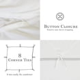 thumbnail image 3 of Dreamology White Duvet Cover Queen 100% Cotton Embroidered 3 Piece Set, Soft, Lightweight T300 Sateen (Zigzag Grey), 3 of 7