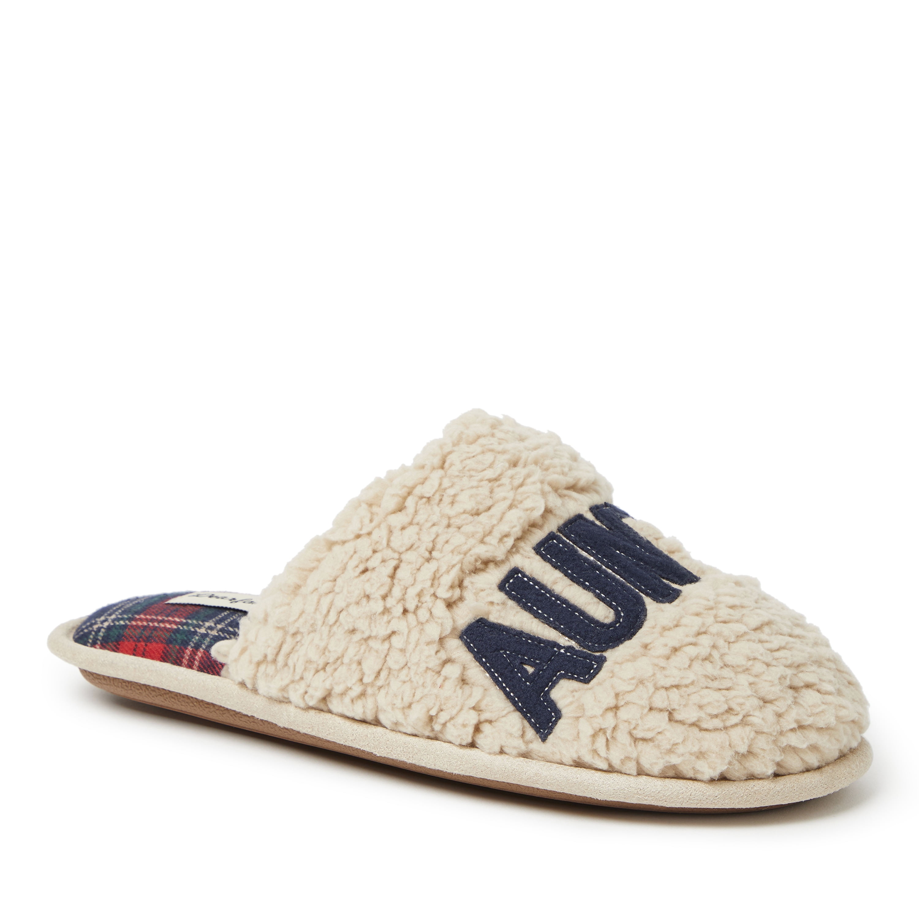 Dearfoams Women's Carson Auntie Bear Scuff Slippers
